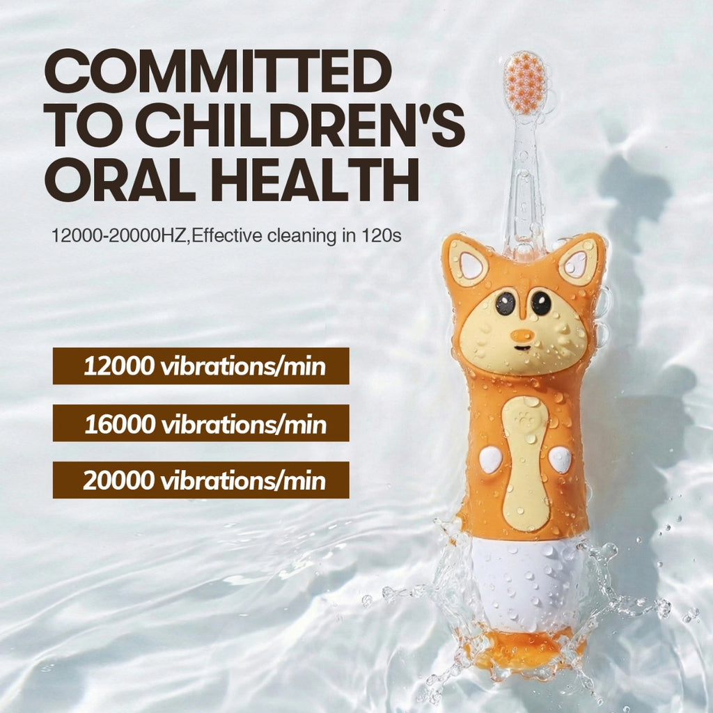 Brush Forest Fox Kids Electric Toothbrush with LED Light & Timer