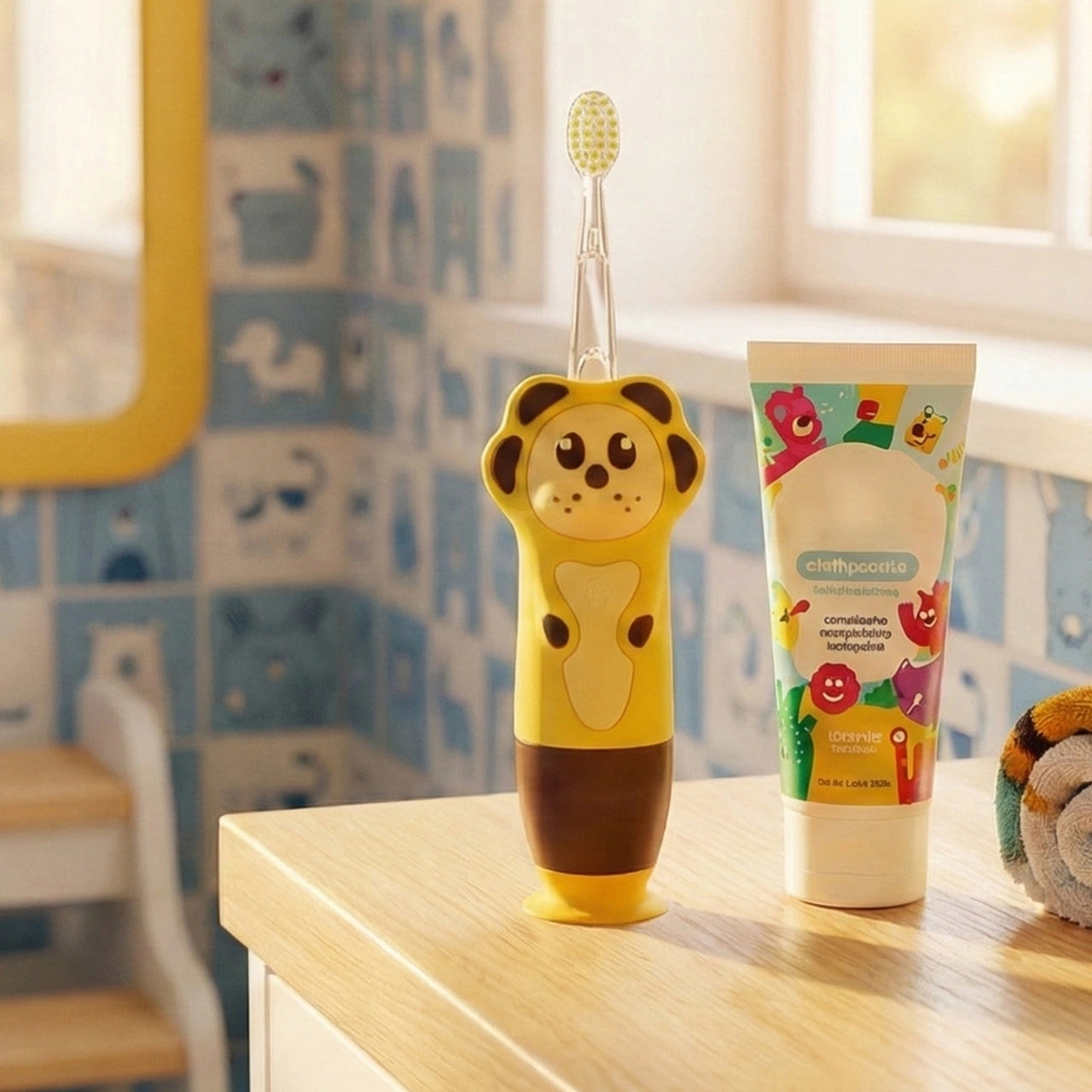 Brush Forest Lion Kids Electric Toothbrush with LED Light & Timer