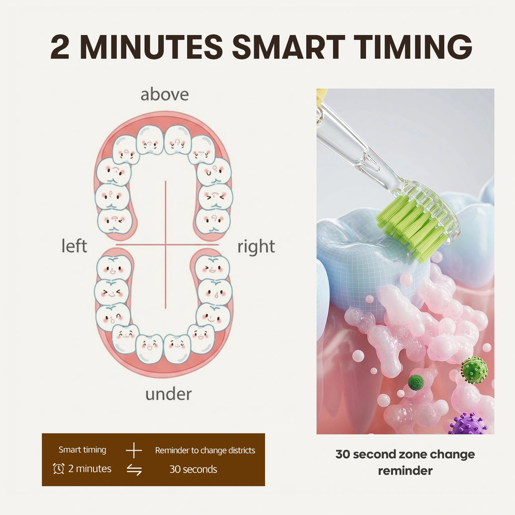 Brush Forest Lion Kids Electric Toothbrush with LED Light & Timer