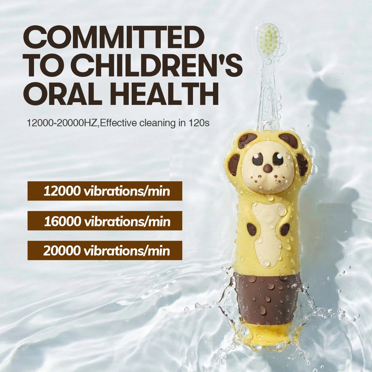 Brush Forest Lion Kids Electric Toothbrush with LED Light & Timer