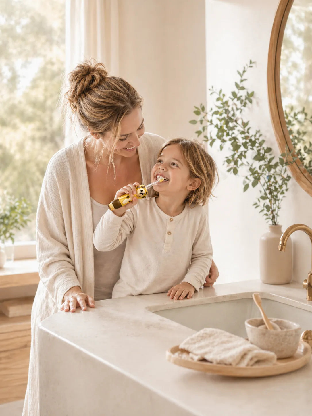Child-friendly MyBrushForest electric toothbrush